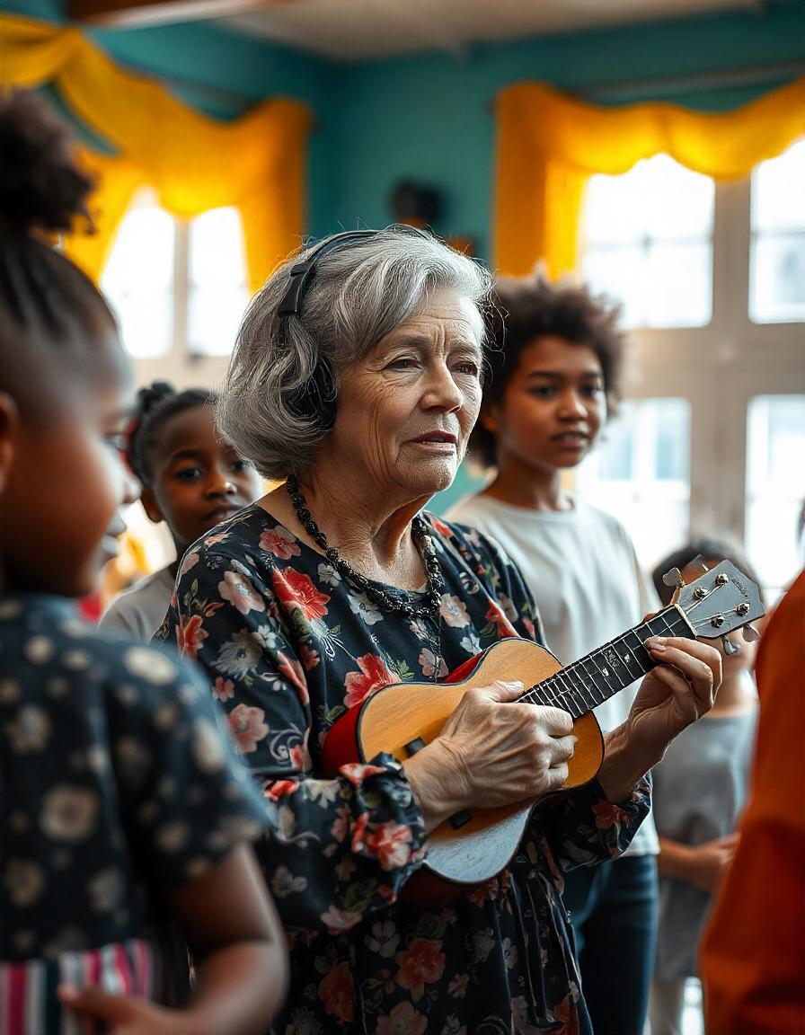 Ukulele lir har blivit integration på Orust